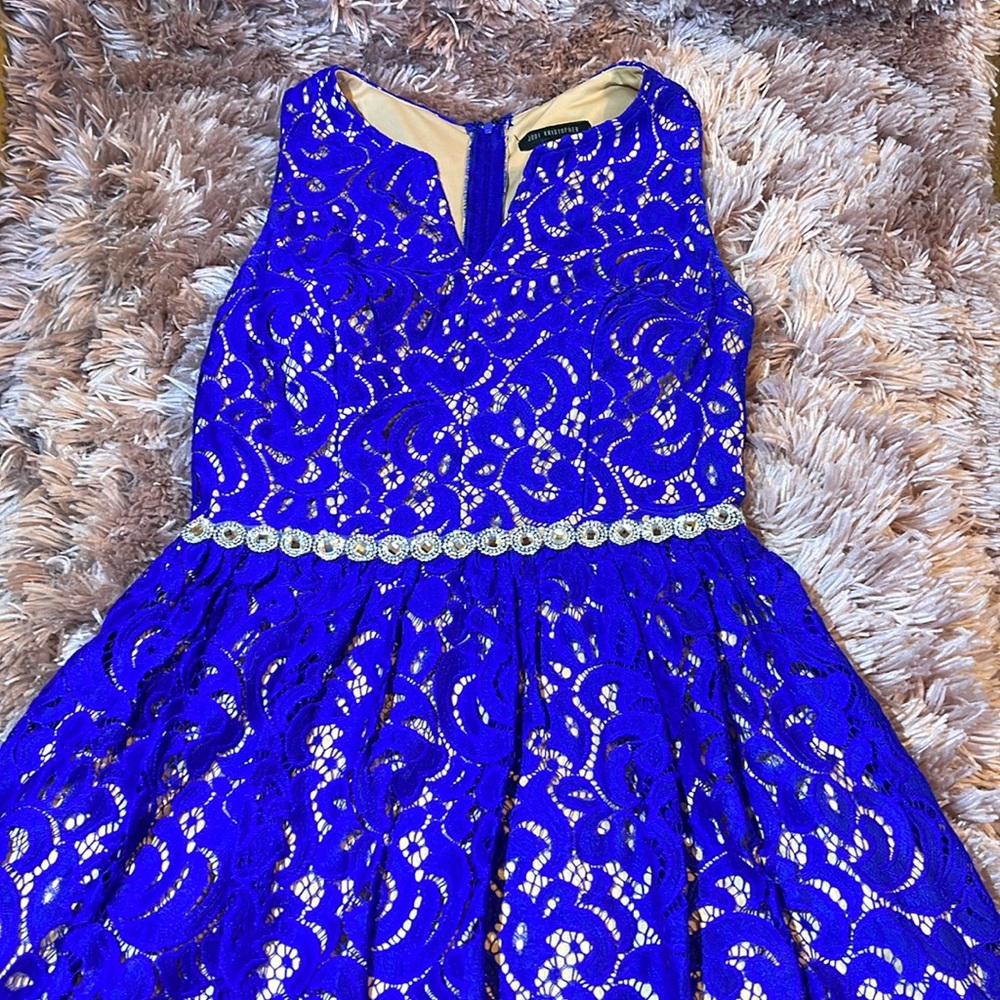 Blue lace dress